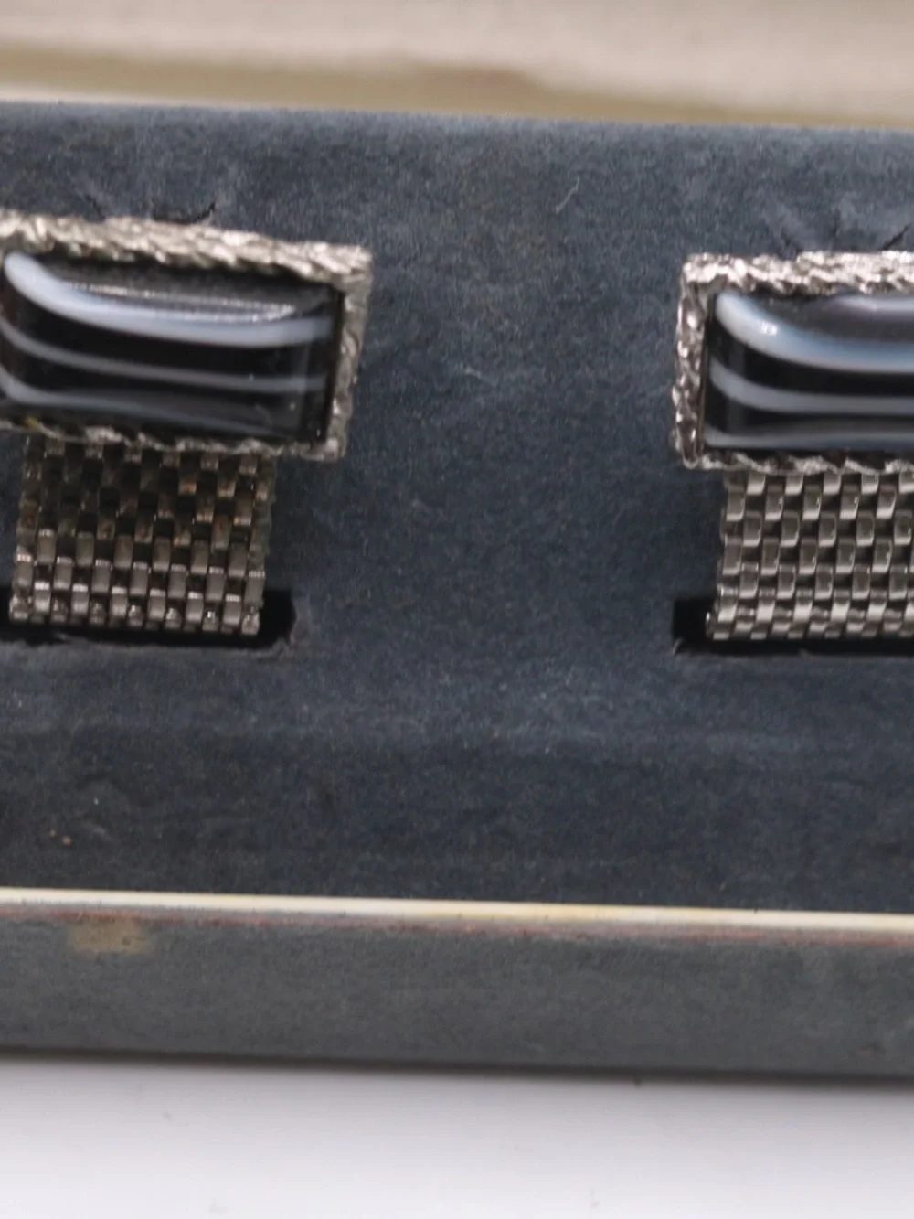 Vintage Wrap Around Agate Stone Cufflinks
